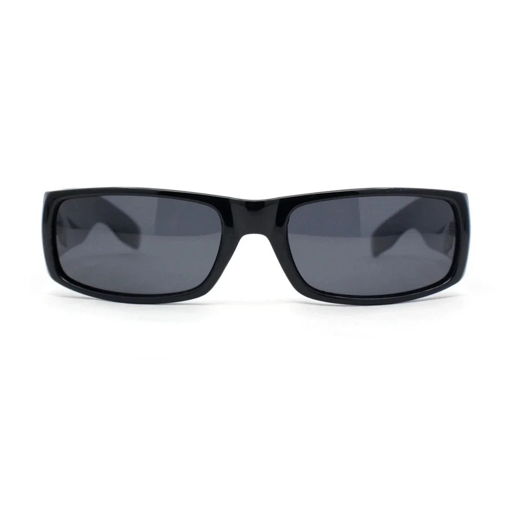 Mens Retro Rectangular Sunglasses Classic‎ Fashion Gangster Shades Square Cholo
